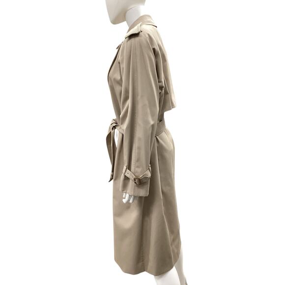 VTG Burberry Coat Unisex SZ XL ‘Alex Trench’ Plaid Pattern Lining Classic Beige - Picture 3 of 7